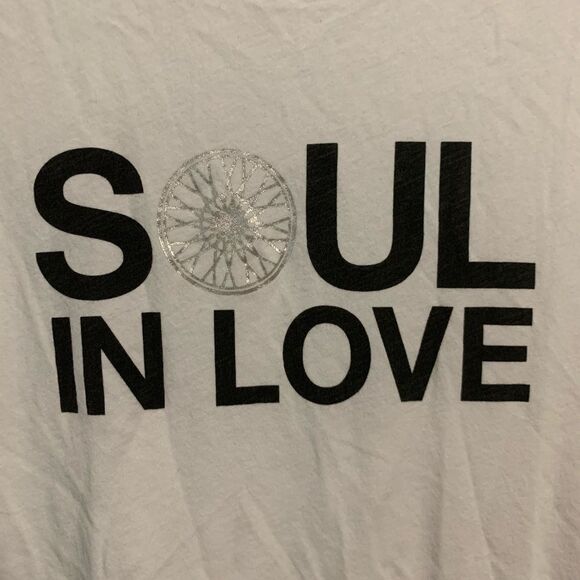 SoulCycle Soul in Love White Tank Top Raw Hems - Picture 1 of 8